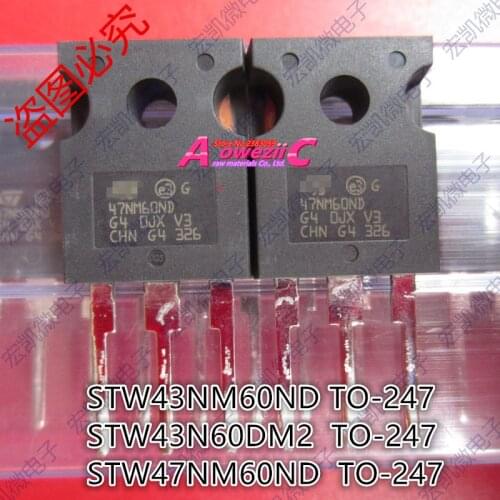 Aoweziic 2019+ 100% new imported original STW43NM60ND 43NM60ND STW43N60DM2 43N60DM2 STW47NM60ND 47NM60ND TO-247 power transistor