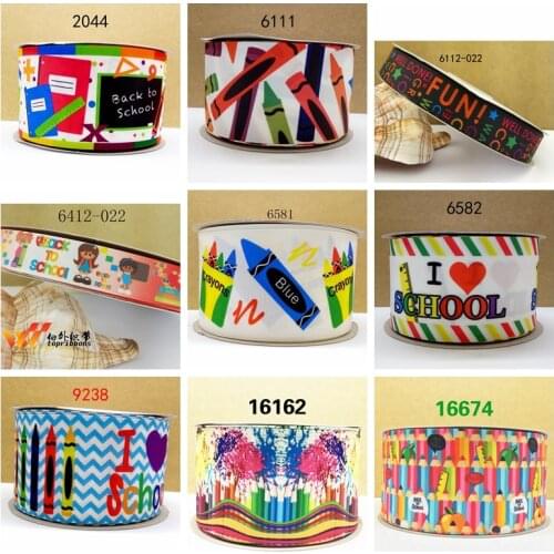 Free shipping 10 yards cartoon printed grosgrain ribbon 2044