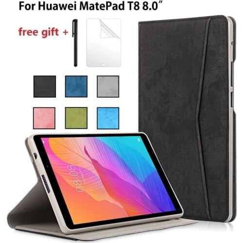 For Huawei MatePad T8 Case 8.0 2020 PU Leather Flip Tablet Case for Huawei MatePad T8 Kobe2-L09 Kobe2-L03 8" Tablet Cover Film