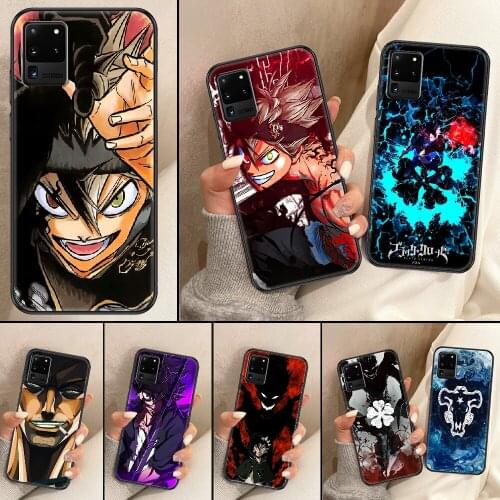 Anime Black Clover Phone case For Samsung Galaxy Note 4 8 9 10 20 S8 S9 S10 S10E S20 Plus UITRA Ultra black tpu Etui art coque