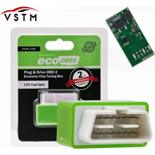 15% Fuel Save EcoOBD2 Chip Tuning Box ECO OBD2 Benzine Petrol Gasoline Cars Plug & Drive Device OBDII Diagnostic Tool Retail Box