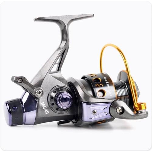 2020 Fishing Reel Double Front and rear Brake Design Metal Speed ratio 5.0:1 Carp Feeder Spinning wheel MG Yumoshi