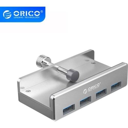 ORICO MH4PU Aluminum 4 Ports USB 3.0 Clip-type HUB For Desktop Laptop Clip Range 10-32mm With 150cm Date Cable