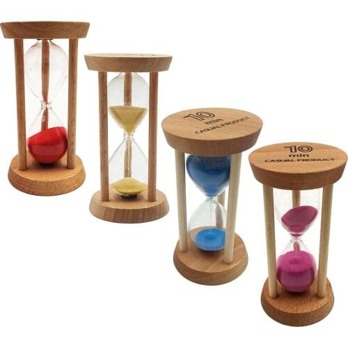 MagiDeal 10 Minutes Wooden Sandglass Hourglass Sand Timer for Classroom Teaching Kitchen Cooking
