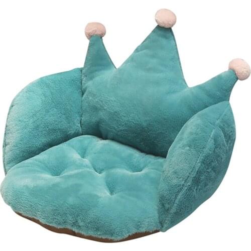 Kawaii Plush Crown Seat Cushion Stuffed Plush Crown Non-slip Pillow Plush Sofa Indoor Floor Home Chair Decor For Home Office