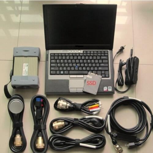 Red mb star c3 multiplexer with 7 cables with newest software 120gb ssd laptop dell d630 with battery diagnosis super speed