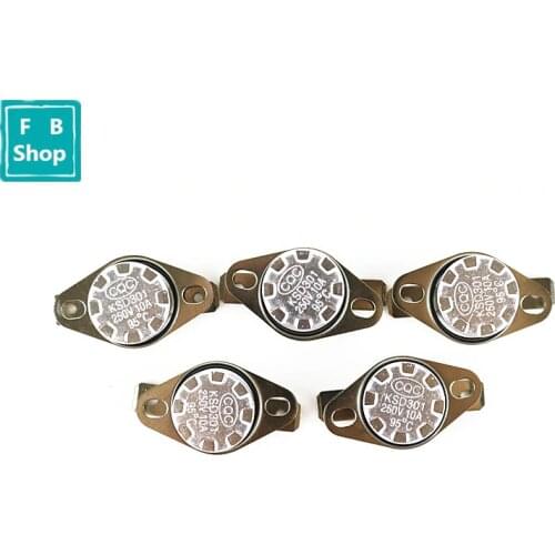 KSD301 250V 10A Normally Closed NC Thermostat Temperature Thermal Control Switch DegC 40 45 50 55 60 65 70 75 80 85 90 95 100