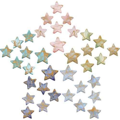 About 24pcs/strand Natural Freshwater Shell Star Beads Strands Dyed and Drawbench Bead For DIY Bracelet Necklace Jewelry