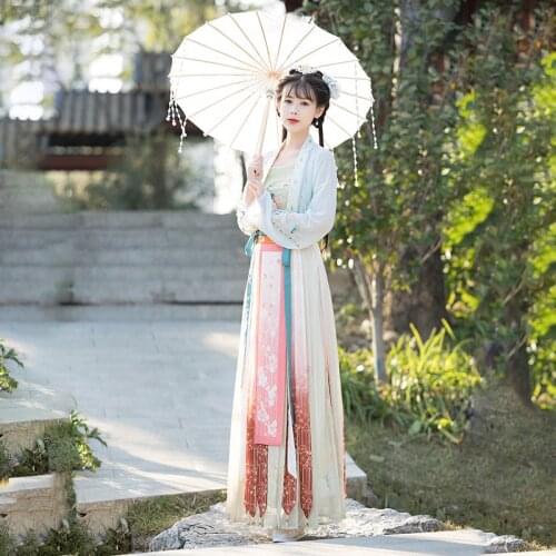 Original Chinese Traditional Hanfu Costume Woman Ancient Princess Dress Female Tang Dynasty Cosplay Fairy Oriental Dance Clothes