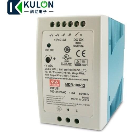 Original Meanwell MDR-100-12 single output 90W 12V 7.5A `Industrial DIN Rail Mounted mean well Power Supply MDR-100