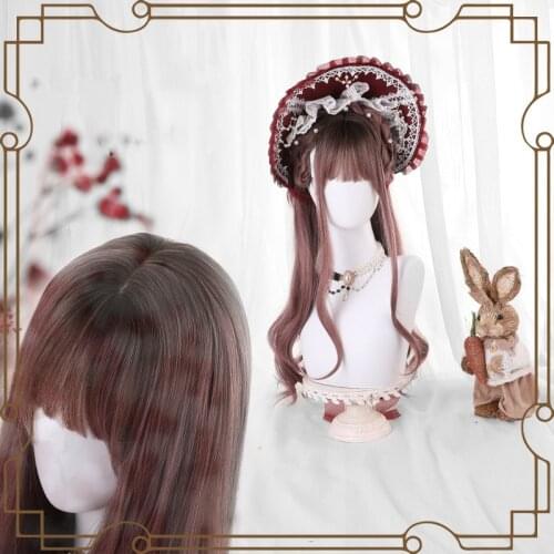 Daily Soft Girl with Big Wavy Long Curly Hair Gradient on The Head Lolita Wig Anime Wig Anime Decor Cosplay Accessories