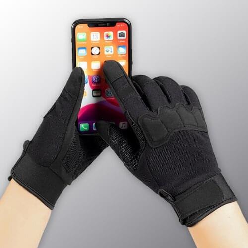 1Pair Riding Gloves Anti-slip Adjustable Waterproof Full Fingers Gloves for Outdoor Sports Can touch the screen