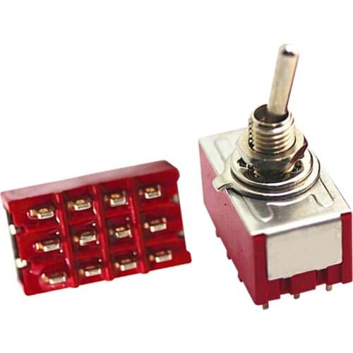 Moving head switch MTS-403 toggle switch Four 12-foot 3-way toggle switch opening 6mm