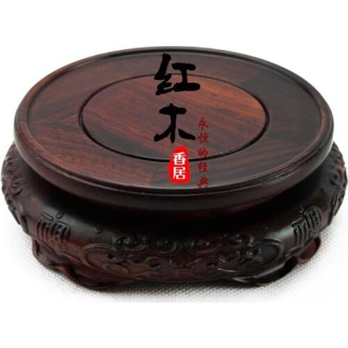Promotional boutique teapot base / rosewood rosewood carving wood carving ornaments "circular / interesting collections
