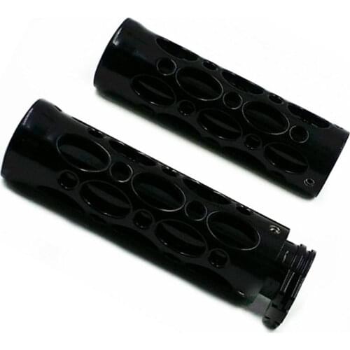 Freeshipping 7/8" 22mm Black Hand Grips for Honda CBR Suzuki GSXR Kawasaki Ninja ZX Yamaha R1 R6 Motorcycle Street Bike Custom