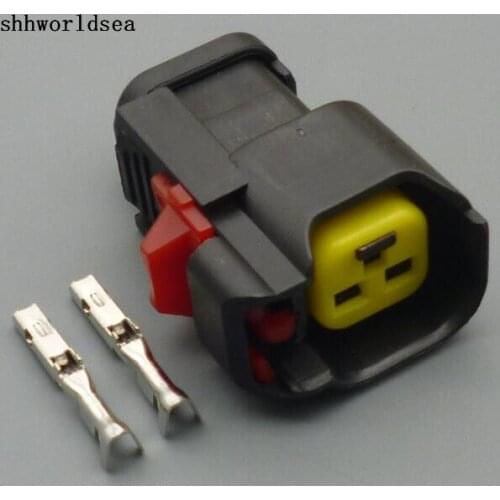 Shhworldsea 1Set 2 Way Pin 1.5mm Female Male Automotive Electrical Auto Connector For Fuel Injector