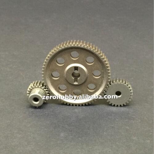 RC CAR SPARE PARTS HSP RC 1/10 11184 & 11181&11176 Differential Steel Metal Main Gear 64T Motor Gear 21T and 26T