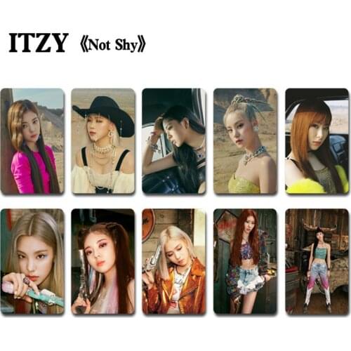10pcs/set Kpop ITZY Photocard The New Song Not Shy HD photo Lomo card For fans gift K-pop ITZY supplies