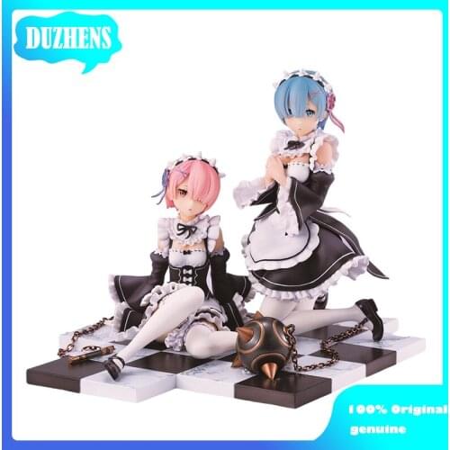 100% Original genuine Re:Zero kara Hajimeru Isekai Seikatsu REM RAM Maid suit 1/8 Action Figure Anime Figure Model Toy Doll Gift