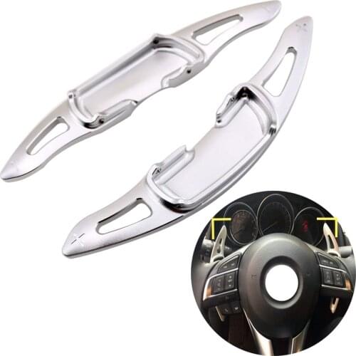 2Pcs GSD Aluminum alloy Car Steering Wheel Shift Paddle Shifter Extension for Mazda Cx3 Cx5 3 6 Gj Gl Bm Bn Accessories
