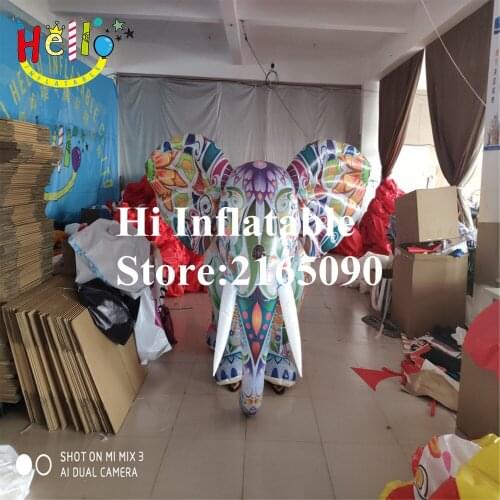 3 m high customized inflatable moving elephant mascot for event decoration advertising