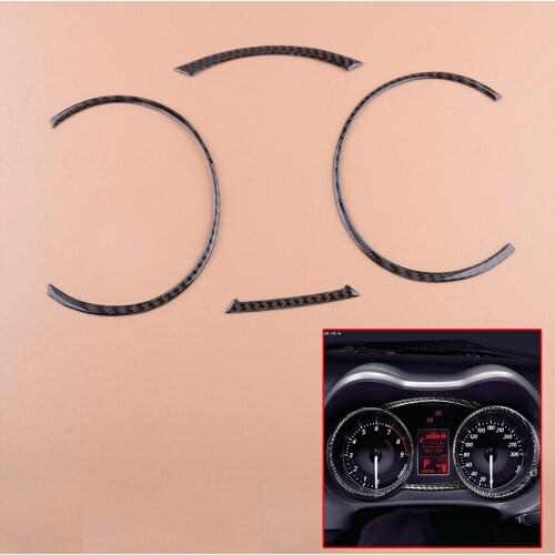 4Pcs Carbon Fiber Car Speedometer Instrument Panel Trim Sticker Fit for Mitsubishi Lancer Evo 2008 2009 2010 2011 2012 2013 2014