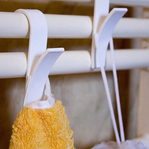 4PCS Y Shape Rail Bar Hooks Bathroom Towel Hangers for Heated Towel Rail Radiator Tubular Bar Wardrobe Organizer Wall Hooks