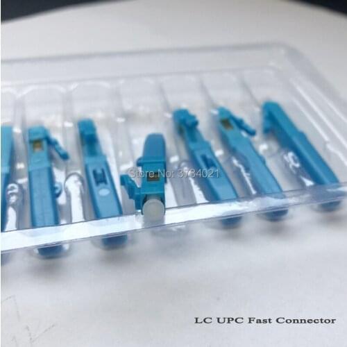 50PCS FTTH LC fast connector LC UPC single mode SM telecom level communication equipment optical fibre field connector