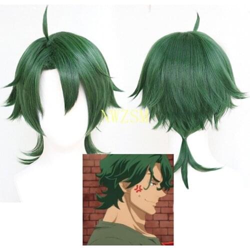 Anime SK8 cosplay SK8 the Infinity Joe Cosplay Wig Green Men Short Hair Wig Halloween Party Cos Headgear Props