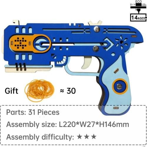 DRAGON CHASER RUBBER BAND GUN 3D wooden jigsaw puzzle kids gifts wooden puzzle gifts for teen toys for children 3D Puzzle