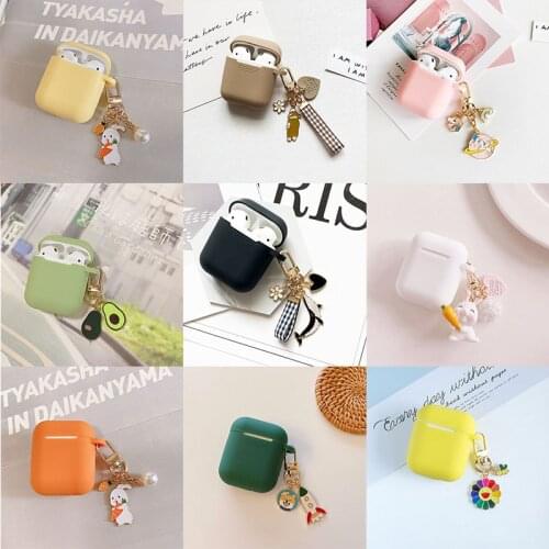 INS Cute Animal Pearl Rabbit Keychain For AirPods 2/1 Wireless Bluetooth Silicone Earphone Case Headset Cover Accessories Gifts
