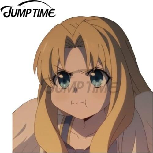 JumpTime 13 x 11.8cm Kawaii Filo Angry Face High Quality Car Stickers Laptop Helmet Graffiti Stickers Creative Graphics 3D Decal