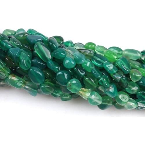 Oval Shape Stone Beads Natural Green Agates Loose Beads 5*8mm For Jewelry Making DIY Bracelet Necklace Accessories