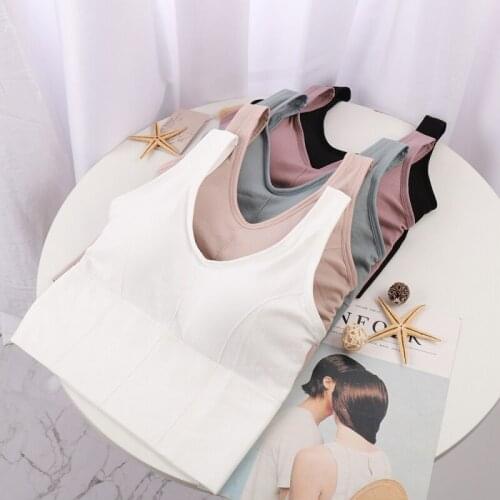 Women Camisole Sports Fitness Running Underwear Fashion Comfy Seamless Backless Vest Wild Solid Color Tank Top