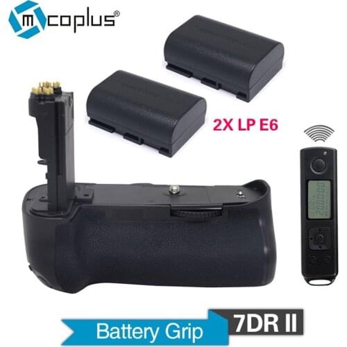 Mcoplus Venidice VD-7DRII Vertical Battery Grip with 2x LP-E6 Battery for Canon EOS 7D Mark II 7DII Camera Built-in 2.4G Control