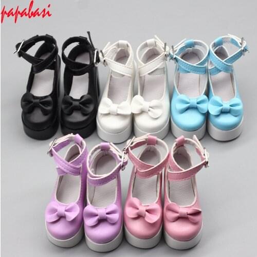 1pair Fashion PU Leather Shoes For 60cm BJD SD Dolls For 1/3 Dolls Accessories toys 7.8cm