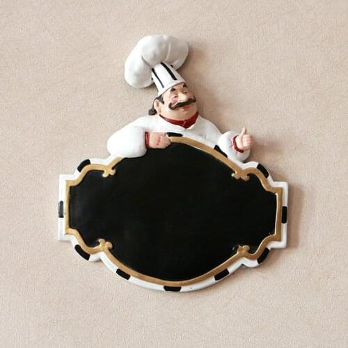 Mural Chef Creative Chef Character Restaurant Wine Cabinet Bar Counter Cake Dessert Coffee Shop Knickknacks