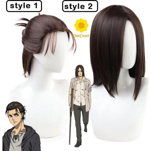 Anime Attack on Titan Eren Jaeger Cosplay Wigs Final Season Shingeki No Kyojin 2 Styles Heat-resistant Fiber Hair + Wig Cap