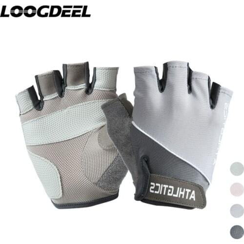 LOOGDEEL Cycling Gloves Breathable Sweat Anti-slip Adjustable Wristband Sports Quick Dry Fitness Riding Bike Motorcycyle Gloves