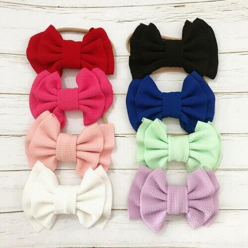 Baby Girls Kids Baby Cotton Bow Hairband Headband Stretch Turban Knot Head Wrap New Headwear