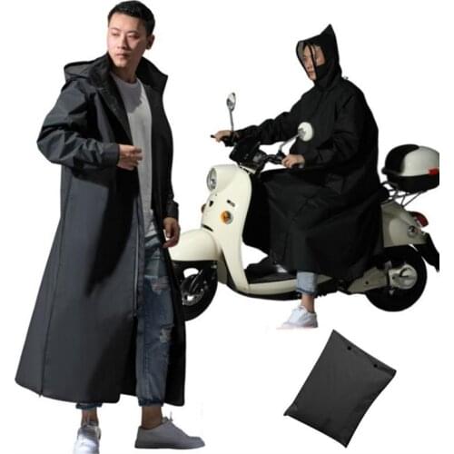 2021 Hot Sale EVA Raincoat Women/Men Zipper Hooded Poncho Motorcycle Rainwear Long Style Hiking Poncho Environmental Rain Jacket