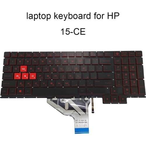 Replacement keyboards 15 CE Backlit keyboard for HP OMEN 15 CE025TX BG Bulgarian black KB red keys 9Z NEABQ 00B NSK XG0BQ new