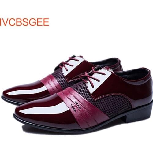Mens Oxford Business Dress Shoes Men Oxfords Fashion Retro Mens Shoes Lace-Up Shoes