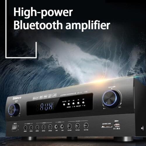 KYYSLB 150W 4-16Ohm LED-715 Home Karaoke High Power Bluetooth Amplifier KTV Conference Stage Professional HIFI Amplifier