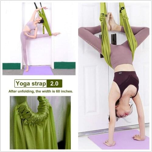 Aerial Yoga Wall Rope Open Hip Hammock Stretch Auxiliary Trainer Inverted Rope Pull Stretch Belt Home Ladies Yoga Belt Fitness