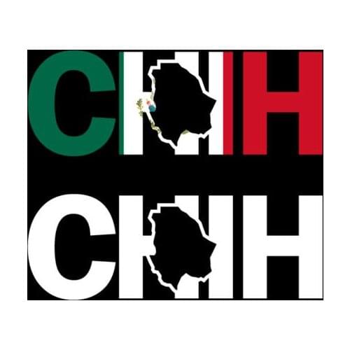 Chihuahua Letters Decal Car Window Laptop Map Vinyl Sticker Mexico Chih Windshield Tuning Laptop Trunk Fridge Decal Waterproof