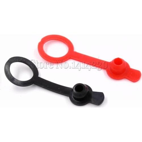 Plastic Waterproof Cap Opening 12mm DC-022 DC-099 5.5x2.1mm / 5.5x2.5mm DC Power Outlet Waterproof 5Pcs Red + 5Pcs Black