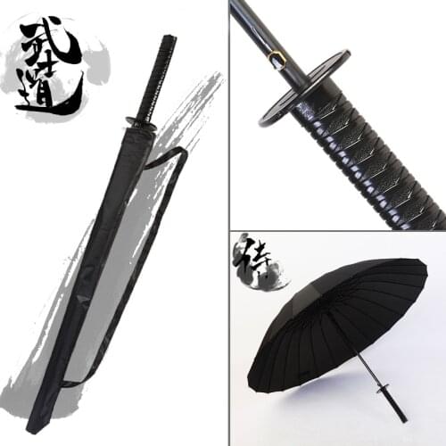 Sword Umbrella Katana Long Handle Uv Protection Windproof Business Outdoor Umbrella Black Paraguas Mujer Rain Gear BD50UU