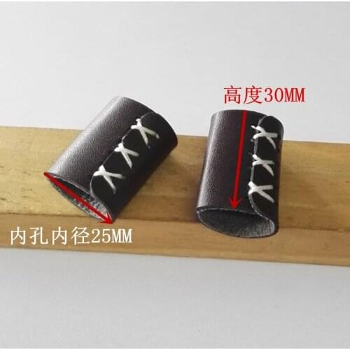 100pcs/lot Pure Manual PU Six-hole Rectangular Leather Decoration Hanger Scarf Square Silk Buckle Sewing Accessories
