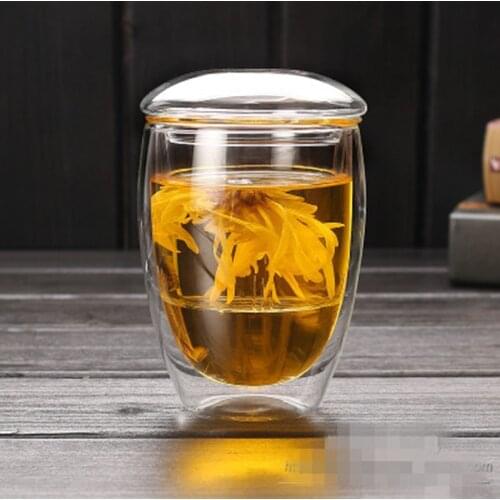 350ml/450mlTransparent Clear Glass Milk Mug Coffee Tea Cup Teapot Kettle With Tea Infuser Filter&Lid Home Office Drinkware